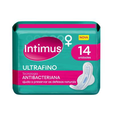 Absorvente Intimus Ultrafino Tecnologia Antibacteriana Com Abas 14 unidades